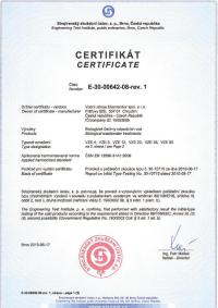 Certifik&aacute;t ČOV 